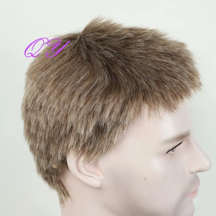 Perruque synthétique courte de 2 pouces pour hommes