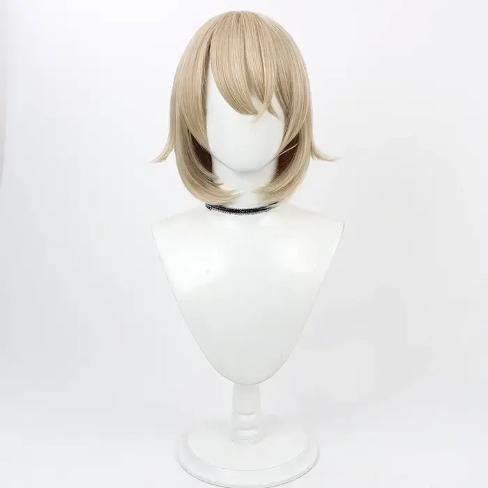 Delicious in Dungeon Falin Cosplay perruque synthétique Touden Blonde cheveux courts femmes