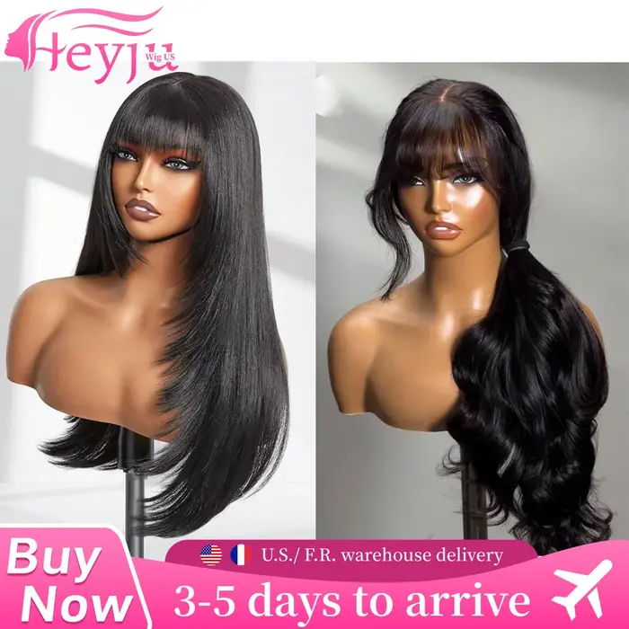Perruques Lace Front HD en Cheveux Humains, Ondulées Lisses 1B, Sans Colle, Longues, Densité 200%, A