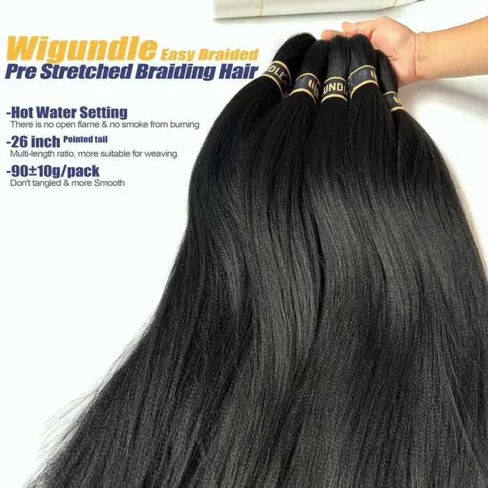 Tressage cheveux pré-étirés 26 pouces Extensions