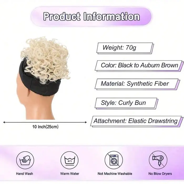 Extensions de chignon bouclé désordonné