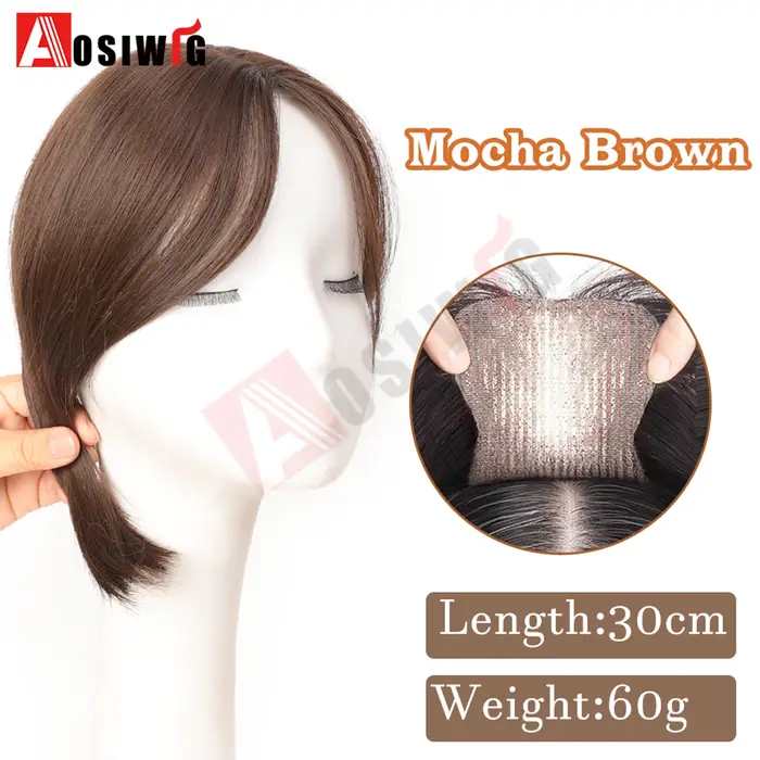 Nouveau Design de front Invisible et garniture de cheveux humains d'aspect naturel pour les femmes pâte magique sans