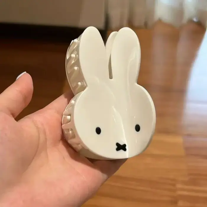 Pince à cheveux Kawaii Miffy, pince à cheveux de dessin animé pour l'arrière de la tête, pince à fra