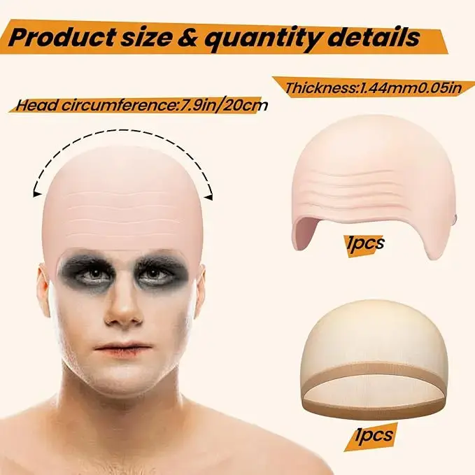 Perruques en latex pour hommes chauves