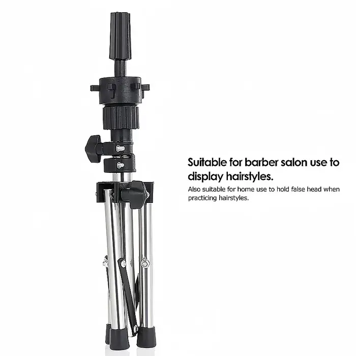 Support de tête de perruque trépied réglable en hauteur
