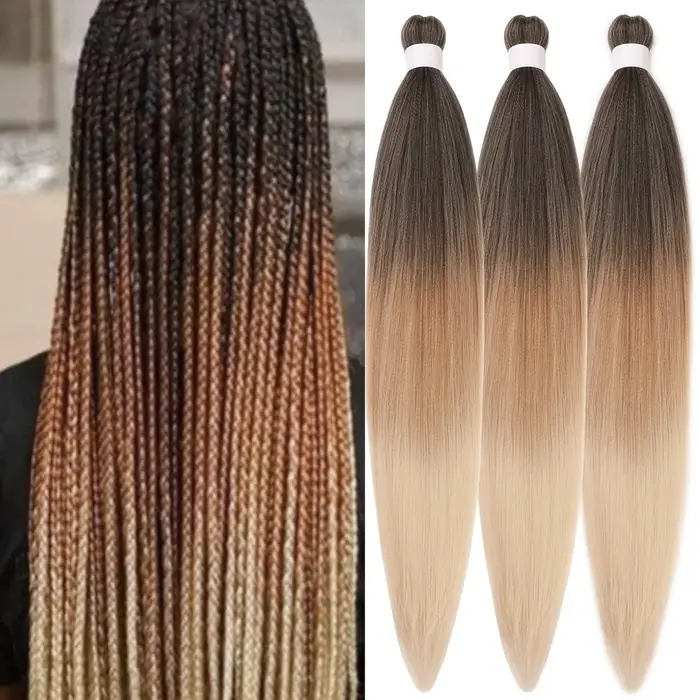 Extensions de cheveux synthétiques pré-étirées de 26 pouces pour tresses afro au crochet