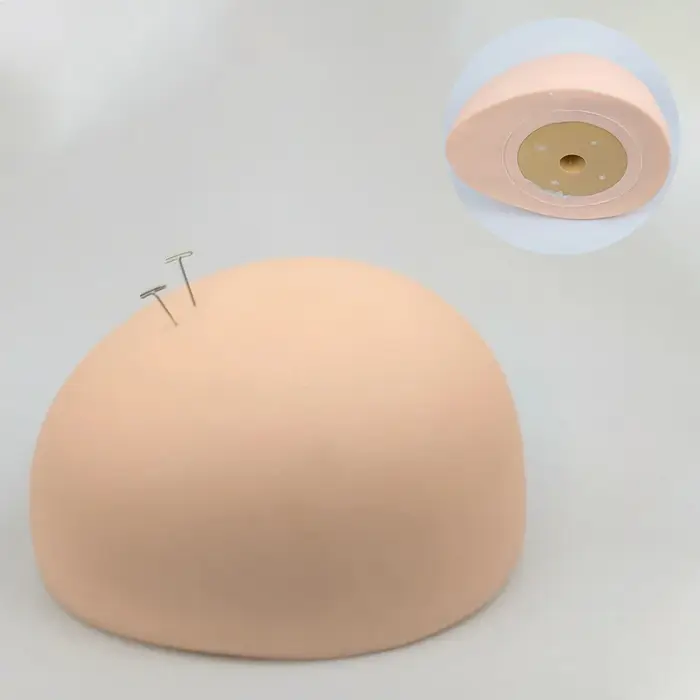 Tête de mannequin pour perruque à crochet, en PVC, demi-mannequin plat
