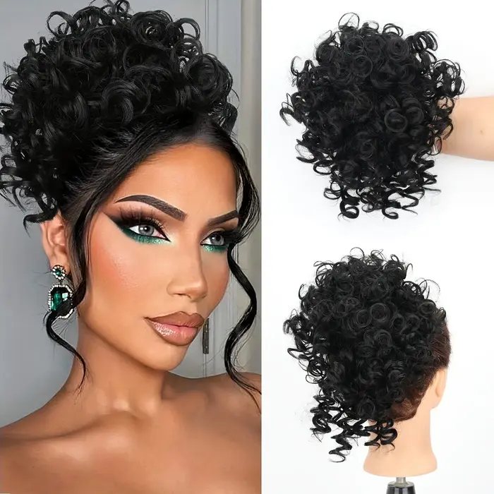Perruque synthétique pour cheveux afro-américains, extensions de queue de cheval à nouer, pack de ch