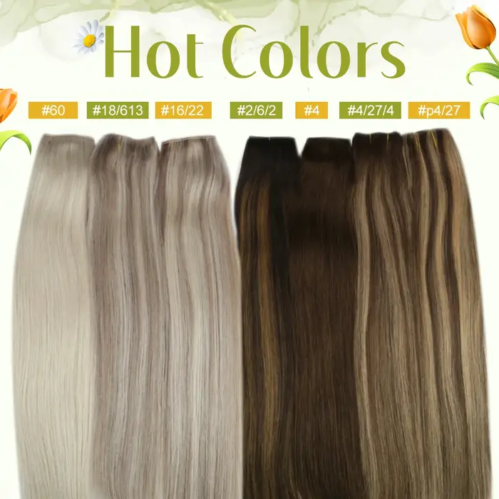 VeSunny ligne de poisson fil d'extension de cheveux humains cheveux naturels une pièce fil Invisible trame de cheveux avec 2 Clips blond doux Remy cheveux