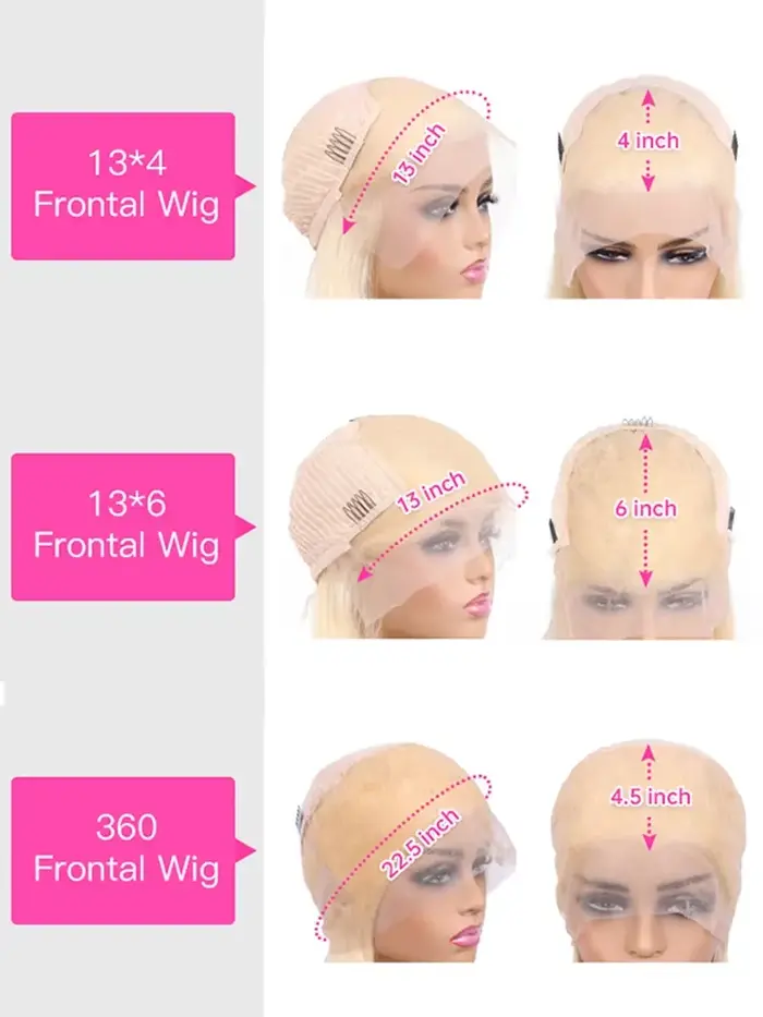 Perruque Lace Front Wig naturelle brésilienne, cheveux lisses, blond miel 613, 13x4, 13x6, 38 40 ama