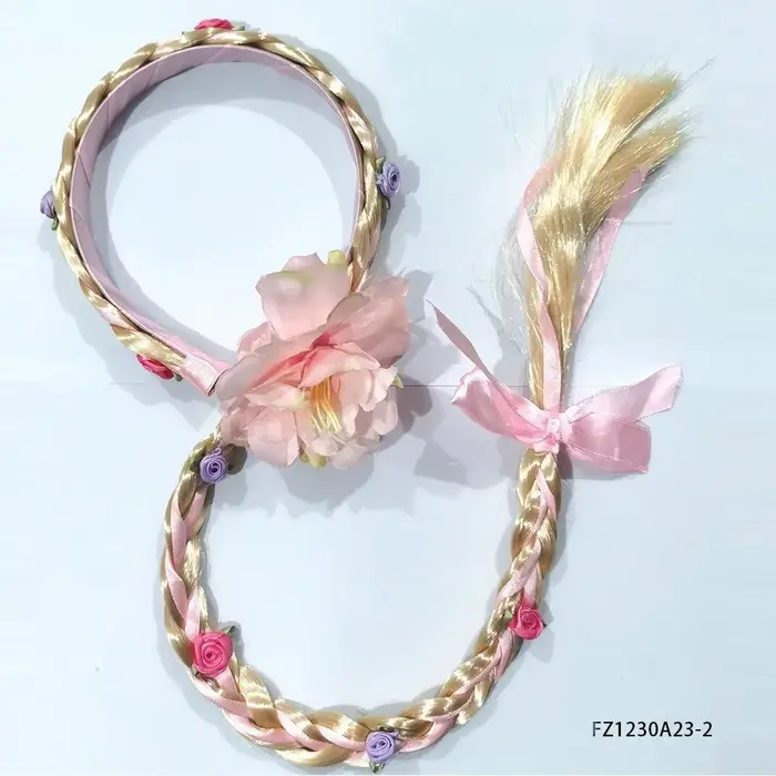 Perruques de déguisement de princesse raiponce