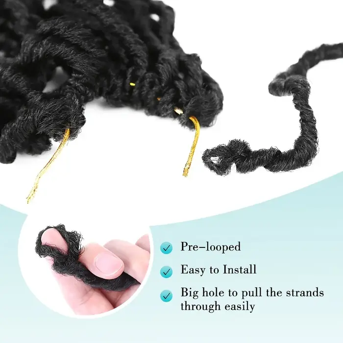 8 pièces de dreadlocks synthétiques résistantes à la chaleur, fausses locs, 24 pouces, extensions sy