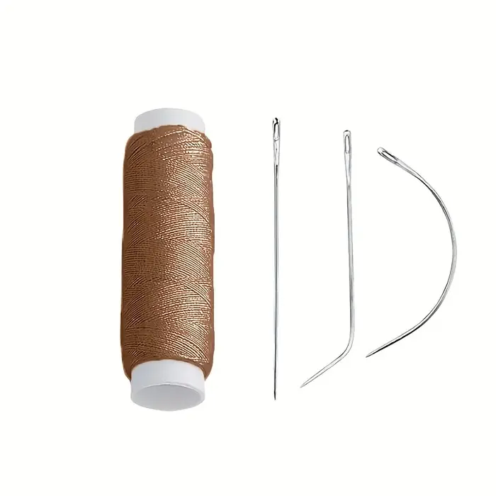 Tissage de trame de cheveux en Nylon, fil à coudre + aiguille J + I + C pour Extensions à clips, out
