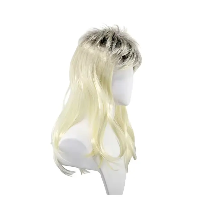 Perruque synthétique blonde style mulet