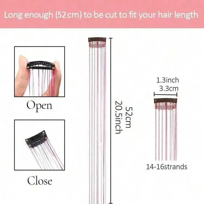 Extensions de cheveux synthétiques à clipser