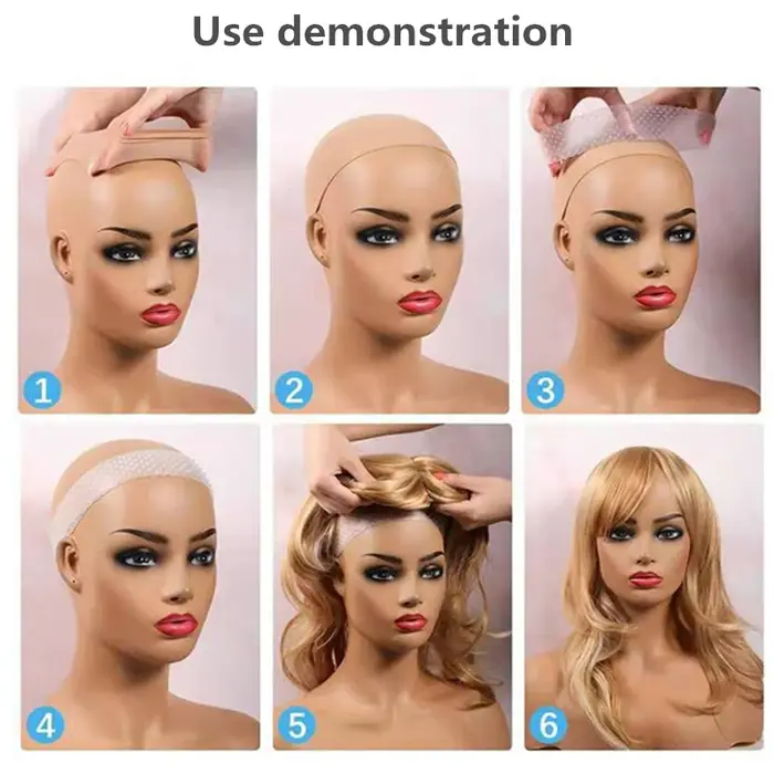 Bande de poignée de perruque en silicone réglable