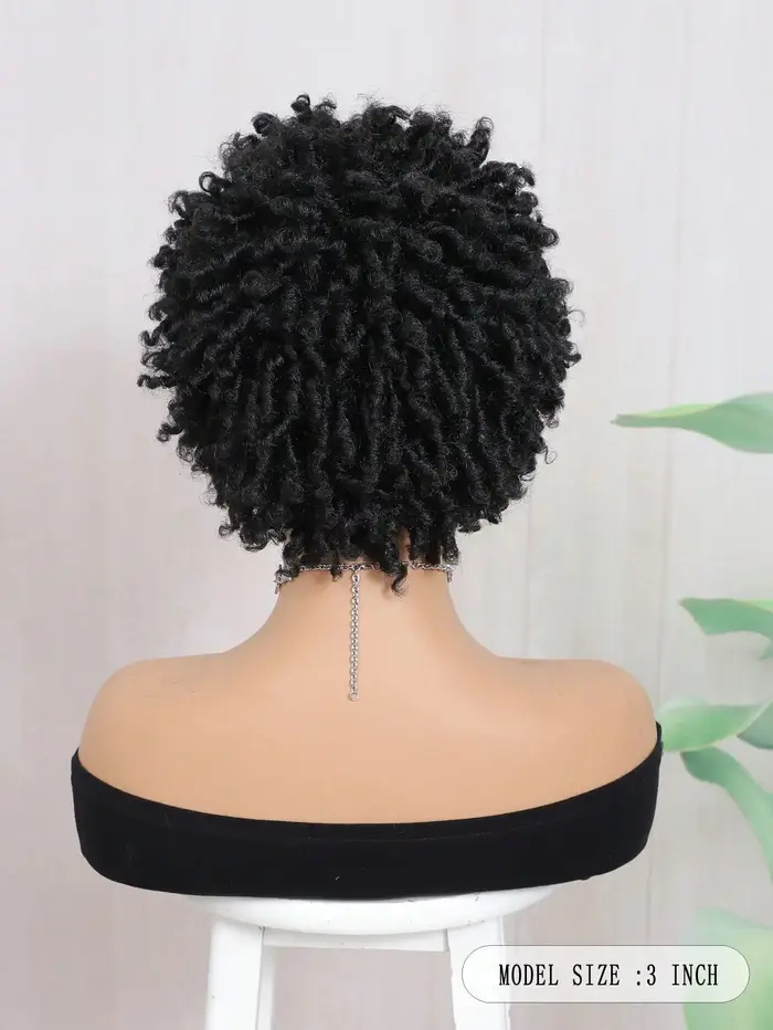 Perruque synthétique courte Dreadlock pour hommes et femmes