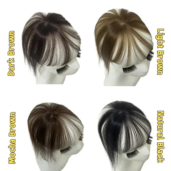 360 ° Frange à clipser 100% cheveux humains naturels