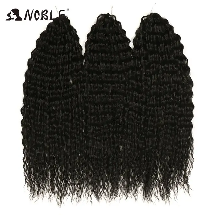 Noble cheveux synthétiques 24 pouces vague d'eau tressage Extensions de cheveux Ombre miel blond vag