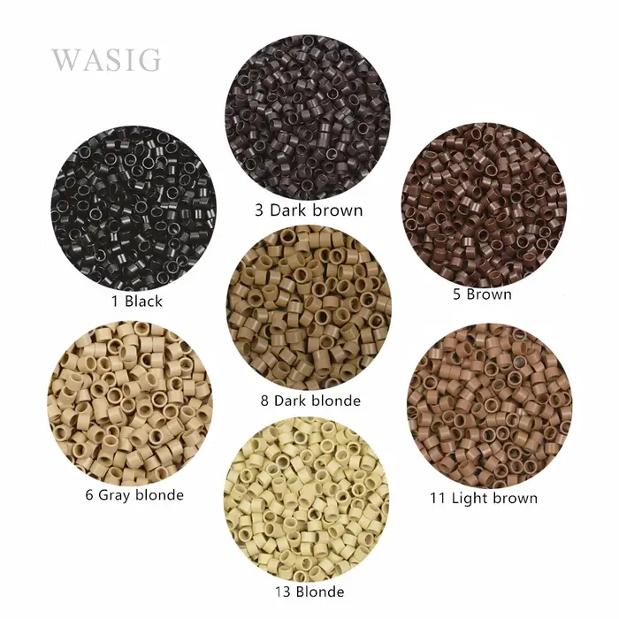 1000 pièces 4.0X2.8X2.8mm Micro anneaux/liens/perles pour Extension de cheveux tissage uni sans sili