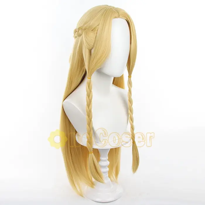 Marcille Donato Cosplay perruque Anime délicieux en donjon Blonde cheveux longs oreilles épingle