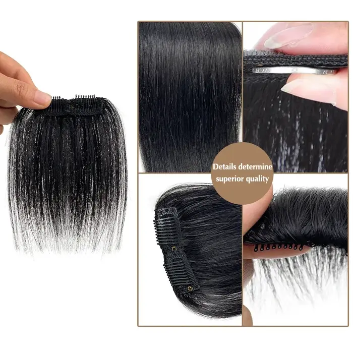 Frange de cheveux pour hommes avec clips