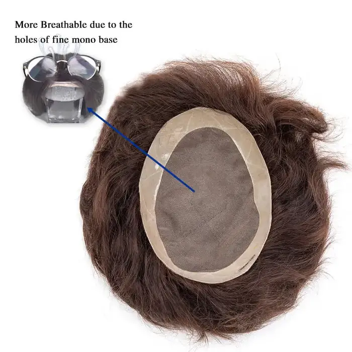 Prothèse capillaire masculine durable à base mono