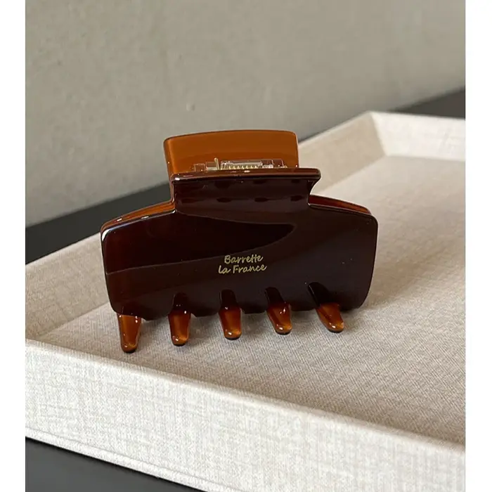 Élégante barrette à rayures françaises, pince à cheveux de qualité supérieure pour femmes et filles, taille moyenne, en acétate, accessoire capillaire pour usage quotidien.