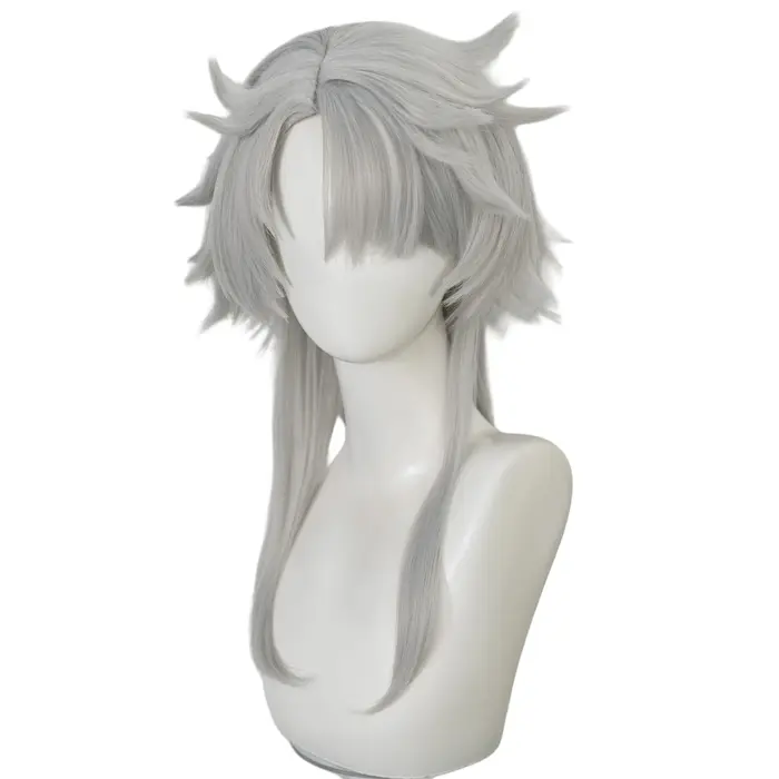 Seija Cosplay perruque Anime fille argent cheveux longs raides perruque synthétique pour Halloween c
