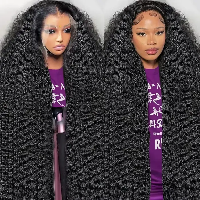 300 densité 13x6 Hd vague profonde frontale perruque 30 34 pouces sans colle perruques 100% cheveux 