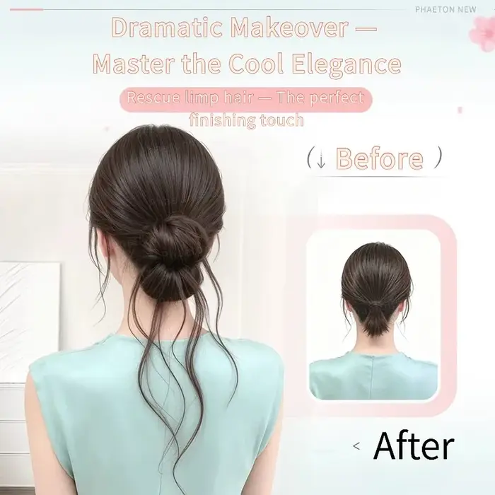 Chignon synthétique bouclé à clipser