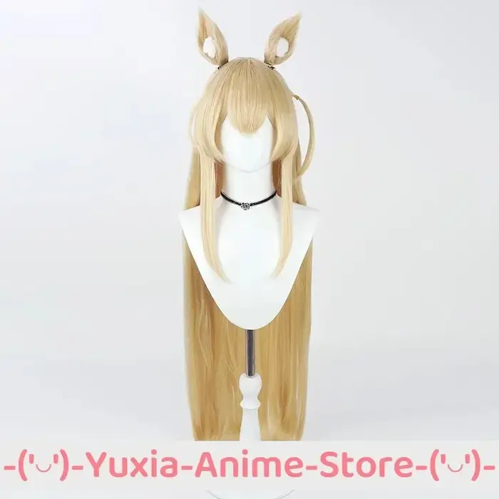 Perruque de cosplay Kurumi Blue Archive avec oreilles et bonnet