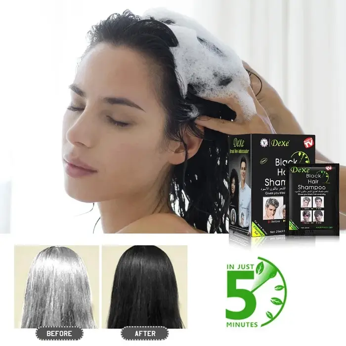 Dexe – shampoing pour cheveux noirs rapides