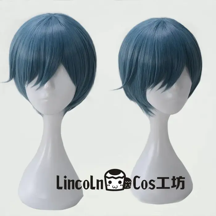 Perruque courte noire Ciel Phantomhive de l'anime Kuroshitsuji pour cosplay, costume de majordome, perruques d'anime + bonnet de perruque