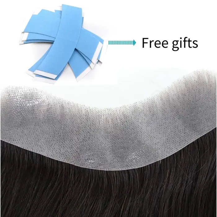 Perruque toupet de cheveux humains naturels