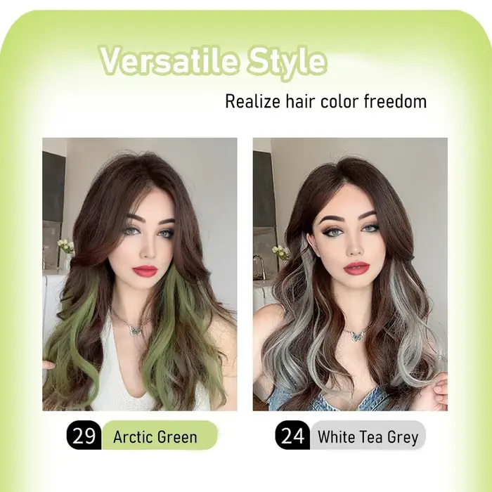 Extensions de cheveux synthétiques bouclés colorés 2 pièces/ensemble 50cm/60cm