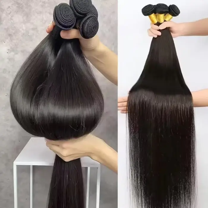 Extensions de cheveux humains brésiliens Remy bruts