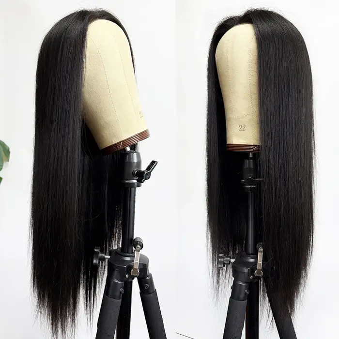 Perruque 100% Cheveux Humains Naturels avec Base en Soie et PU Bio