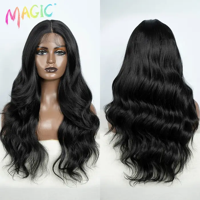 Magic-Perruque Lace Front Wig Body Wave synthétique pour femme