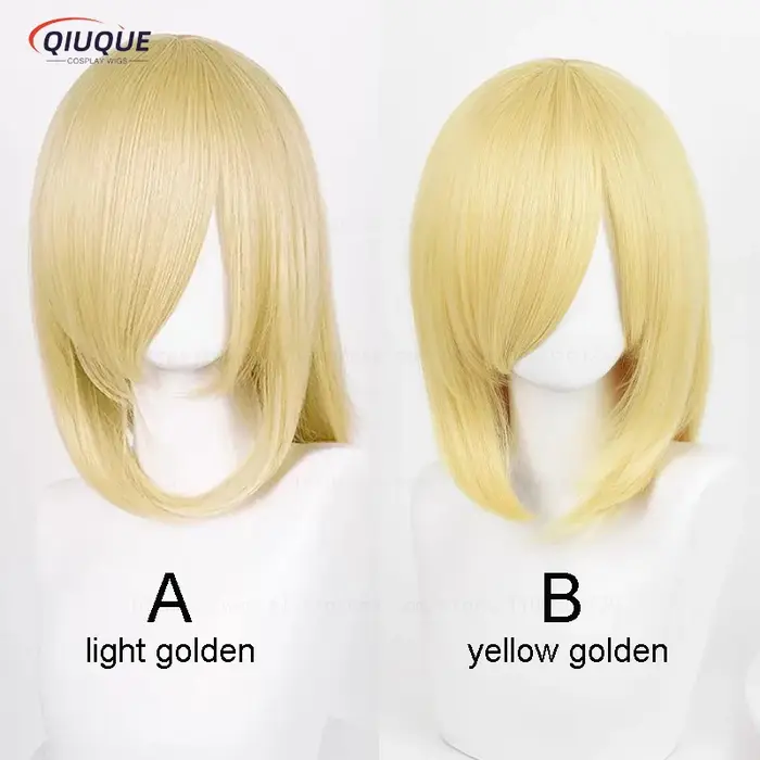 Perruque Anime Cosplay avec frange basique moyenne