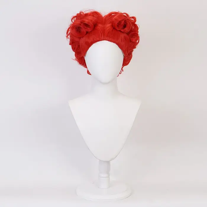 Perruque de Cosplay la reine rouge Alice au pays des merveilles pour femmes