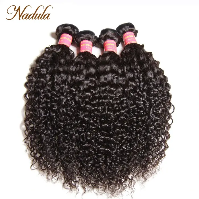 Nadula cheveux 4 pièces/lot cheveux bouclés brésiliens paquets 100% Extensions de cheveux humains 8-