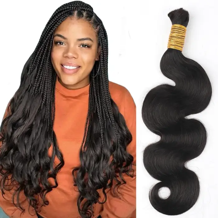 Cheveux humains Boby Wave pour tresses bohèmes, lots de cheveux humains brésiliens vierges en vrac, 