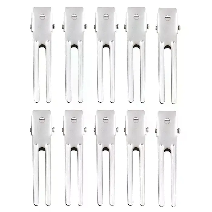 Pince à cheveux professionnelle en aluminium à bec de canard