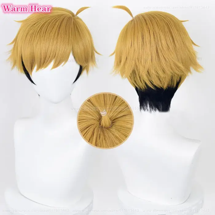 Perruque de Cosplay synthétique de haute qualité, 30cm, No.7 Miya Atsumu, perruques de fête résistantes à la chaleur + bonnet de perruque