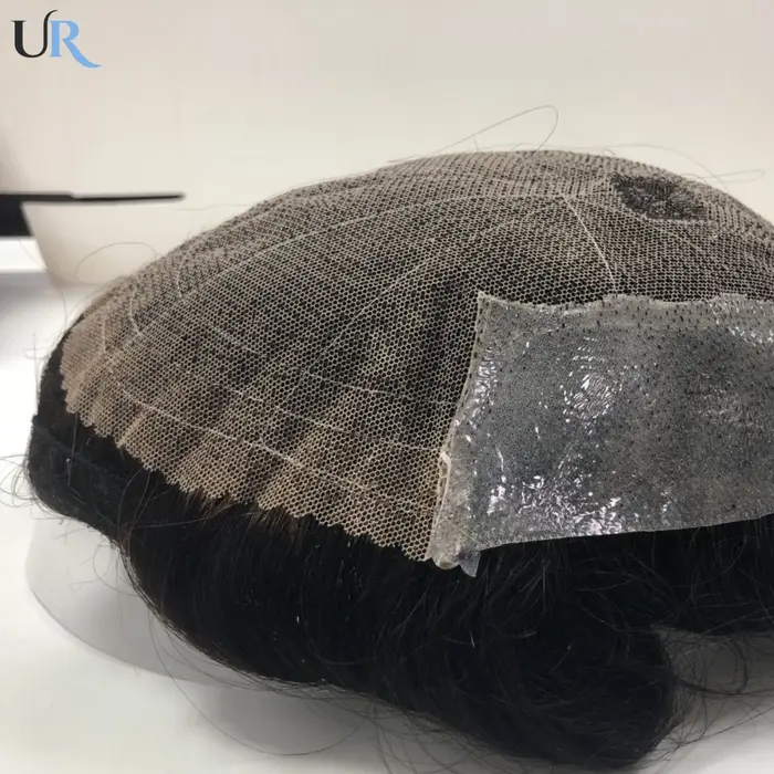 Toupet en dentelle avec base en PU pour hommes
