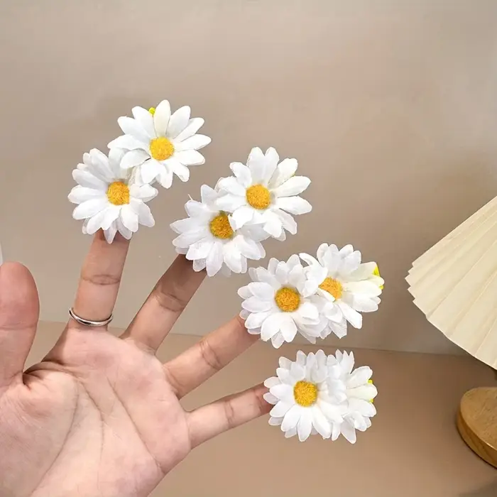 8 pinces à cheveux en forme de fleur de marguerite