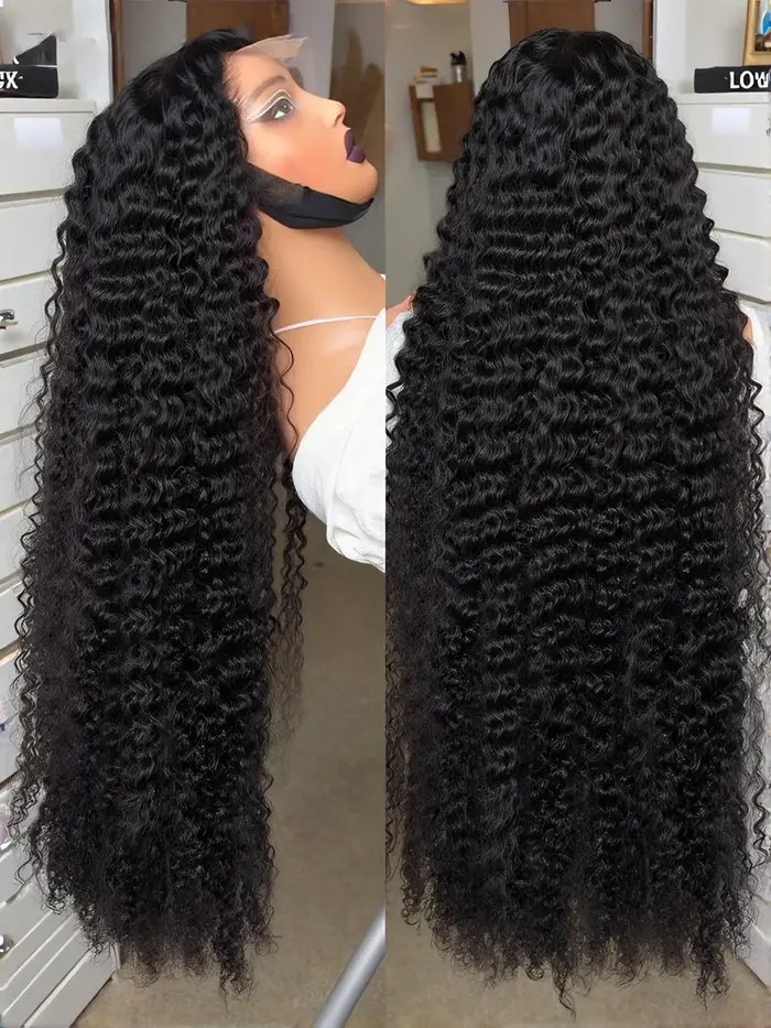 Perruques de cheveux humains vague profonde 13X6 Hd dentelle frontale perruque vague d'eau avant de 