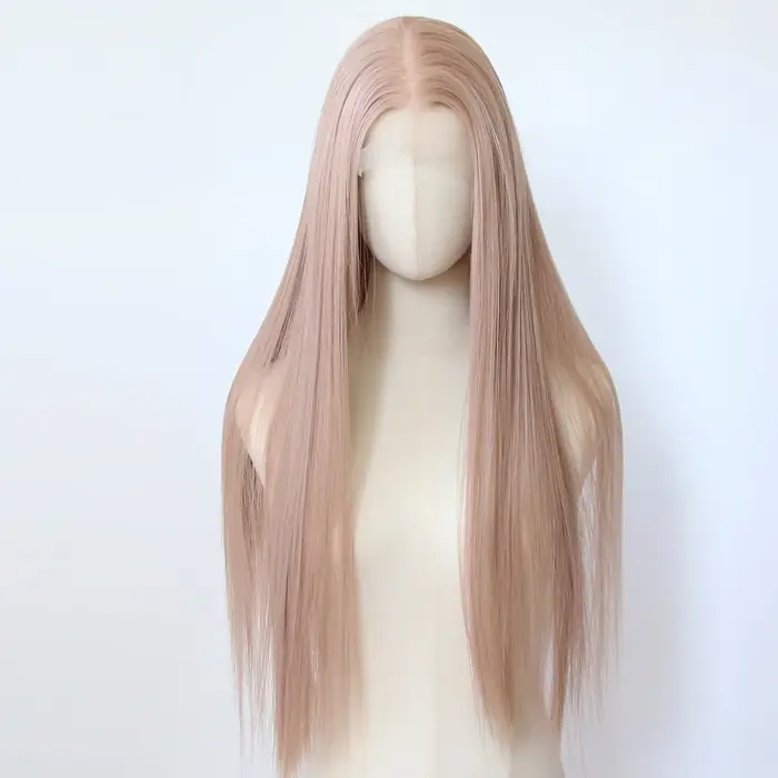 Perruque Lace Front Wig synthétique Rose