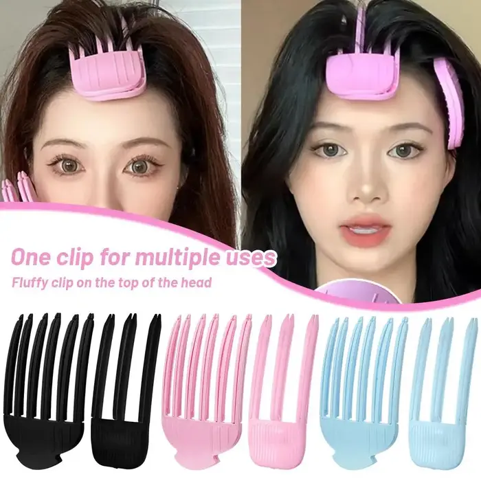 Épingle à cheveux moelleuse frangue à friser Clips racines